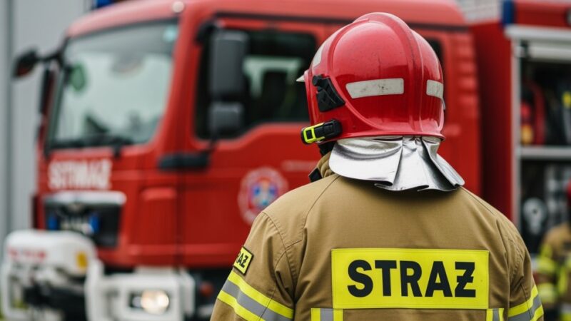 Pożar Netto w Grodzisku Mazowieckim: strażacy walczą z ogniem w nocy