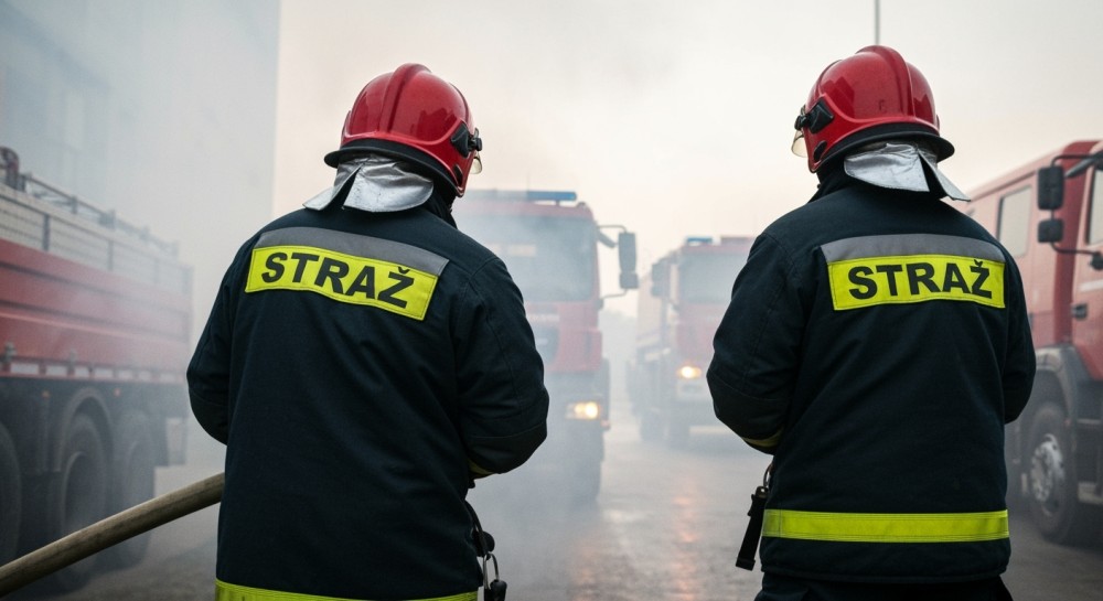 Pożar w Bramkach: intensywna akcja gaśnicza z udziałem OSP i sąsiednich jednostek